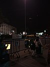 View of statue of Uttam Kumar at night