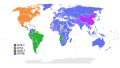 Image 8A map depicting digital terrestrial television standards (from Digital television)