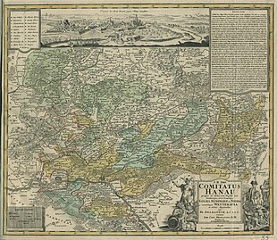 Map of Hanau from 1728.