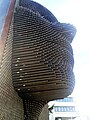 Heroinat Memorial from a lower angle, showing how the pins make up the sculpture