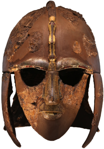 Colour photograph of the Sutton Hoo helmet