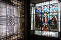 Stained glass skylight and window, Auckland Museum.