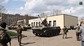 Pro-Russian militants with captured vehicles in Sloviansk (16 April 2014)