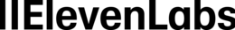 ElevenLabs' logo, consisting of the words "Eleven Labs" in a black sans serif font with two vertical stripes to the left of them