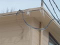 Icicles suspended from wires in Northern Virginia