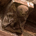 Sheela Na Gig, grotesque figurative sculpture with exaggeration of vulva.