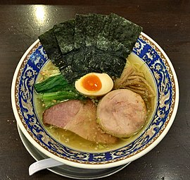 Bowl of ramen with nori sheets