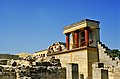 A portion of Arthur Evans' reconstruction of the Minoan palace at Knossos, Crete.