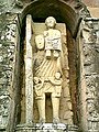 figura de San Cristóbal en la iglesia románica de Cotillo.