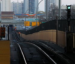 View of Lawrence Heights from Yorkdale station