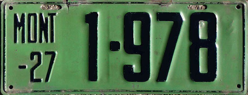 File:1927 Montana license plate.jpg