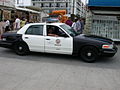 A police car of the Los Angeles Police Department