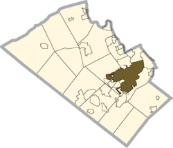 Location within Lehigh County