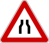 Road narrows