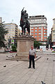 Última estatua ecuestre de Franco, retirada por el ayuntamiento de Santander el 18 de diciembre de 2008.