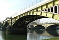 Richmond Railway Bridge looking downstream with Twickenham Bridge in the background