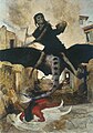 Plague (1898) by Arnold Böcklin, tempera on wood