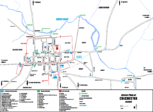 A map of Colchester around 1500AD