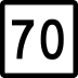 Route 70 marker