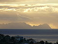 The Desertas Islands in the distance at sunrise