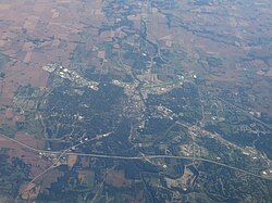 Aerial view of Iowa City