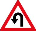 Hairpin curve to left