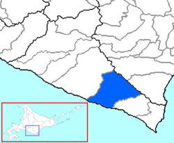 浦河町位置圖