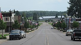 Looking south along 2nd Street