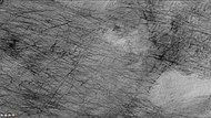 Dust devil tracks on floor of Copernicus Crater, as seen by CTX camera (on Mars Reconnaissance Orbiter). Note: this is an enlargement of the previous image of the eastern edge of Copernicus.