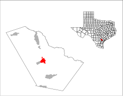 Location of Beeville, Texas