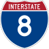 Interstate 8 marker