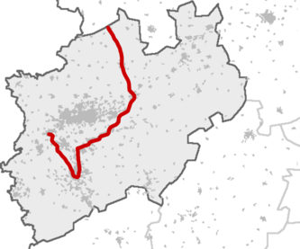 Strecke der Рейн-Мюнстерланд-экспресс