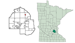 Location in Hennepin County, Minnesota