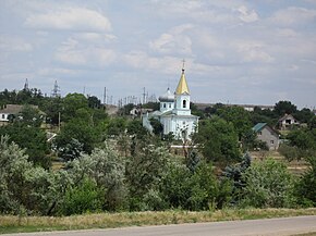 Вид на село и Петропавловскую церковь