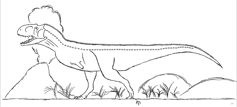 File:Drawing of Rajasaurus Narmadensis.jpg