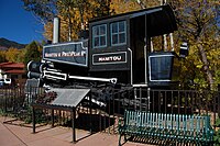 Preserved Baldwin Engine No. 2 on public display in Manitou Springs, October 2012.