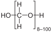 Paraformaldehyde is a common form of formaldehyde for industrial applications.