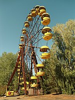 The ferris wheel of Pripyat amusement park, a symbol of the Chernobyl Disaster