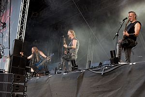 Сами Хинкка, Петри Линдроос и Маркус Тойвонен на «Rockharz Open Air 2016» в Германии.