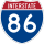 Interstate 86 marker