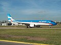 Embraer 190 de Austral en el Aeroparque Jorge Newbery.