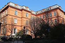 The Pálffy Palace Budapest, Miklós Ybl, 1867), Ötpacsirta utca 4/Reviczky utca 2. Built for Count János Palffy. Today the Metropolitan Szabó Ervin Library Music Collection.