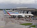 Emirates Boeing 777 at Manchester Airport