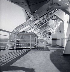 Sun deck of SS United States during 1964 eastbound voyage