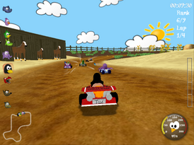 SuperTuxKart 0.7, запущенный в Linux