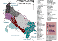 Multi-coloured political map