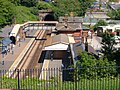 Above the tunnel mouth