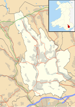 Caerphilly shown within Wales