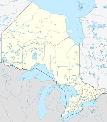 Mapa de localización de Ontario