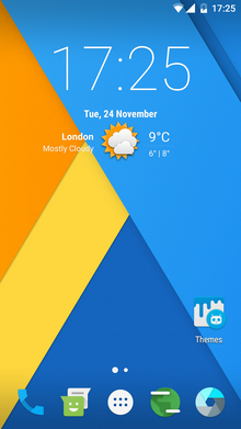 CyanogenMod 13 homescreen english.png